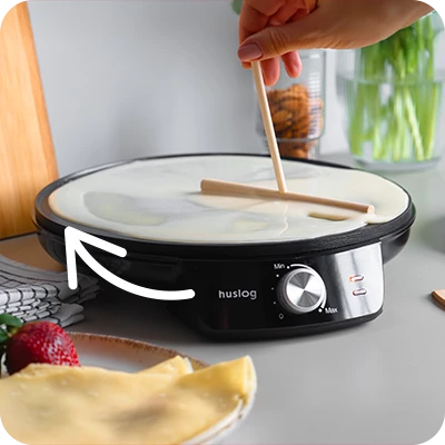prezentacja użycia naleśnikarki huslog 1200W
